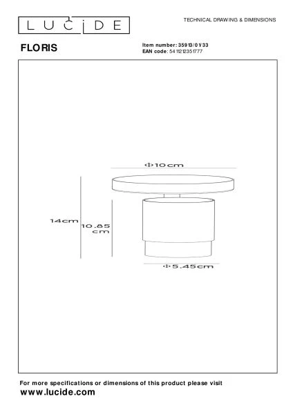 Lucide FLORIS - Deckenstrahler - Ø 10 cm - 1xGU10 - Grün - technisch